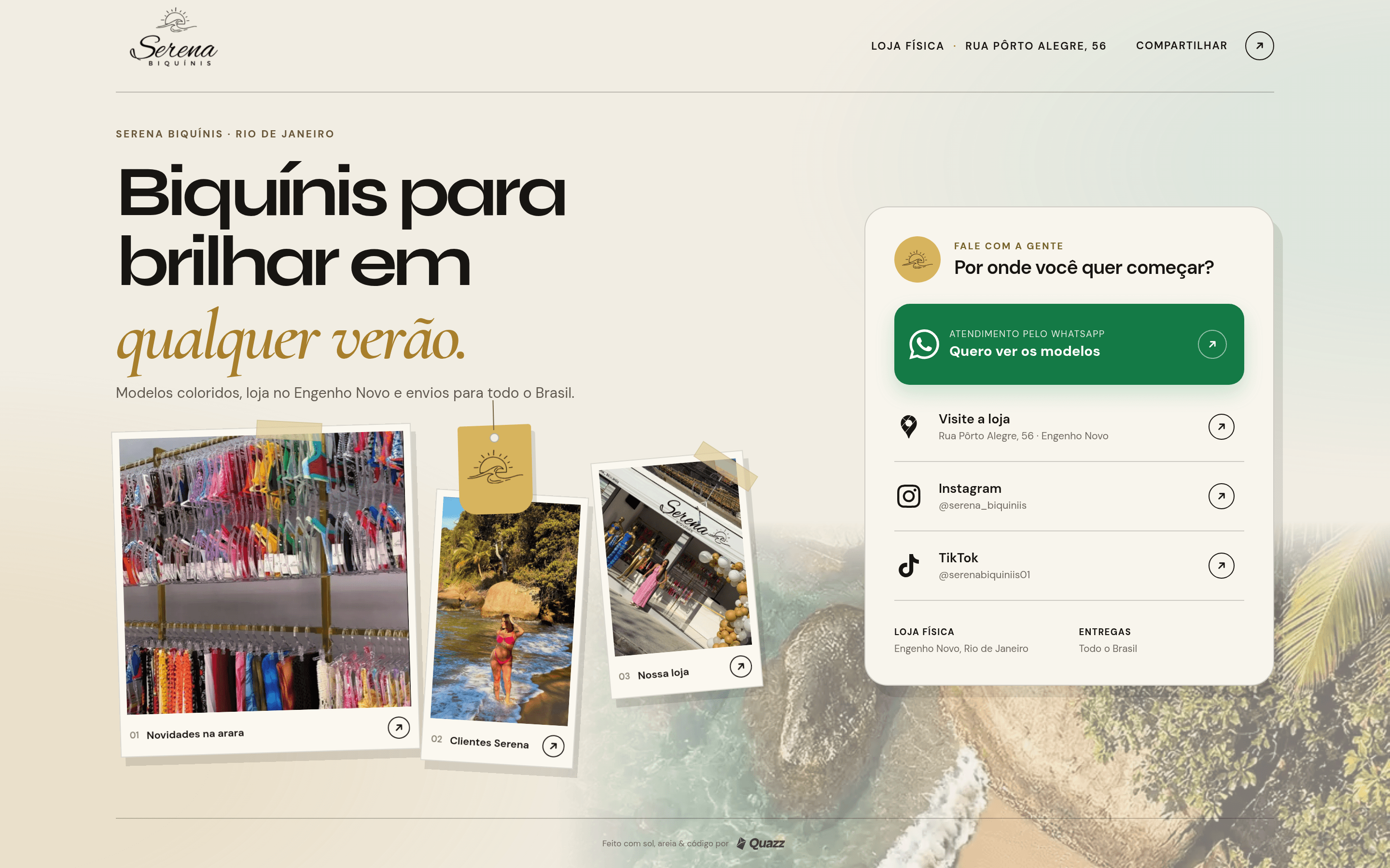 Página de links da Serena